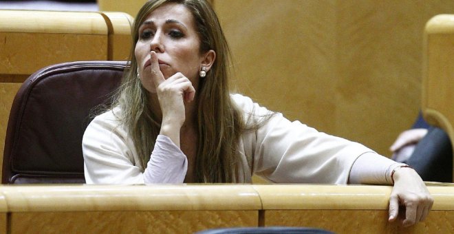 Alicia Sánchez-Camacho durante una sesión de control en el Senado. - EFE