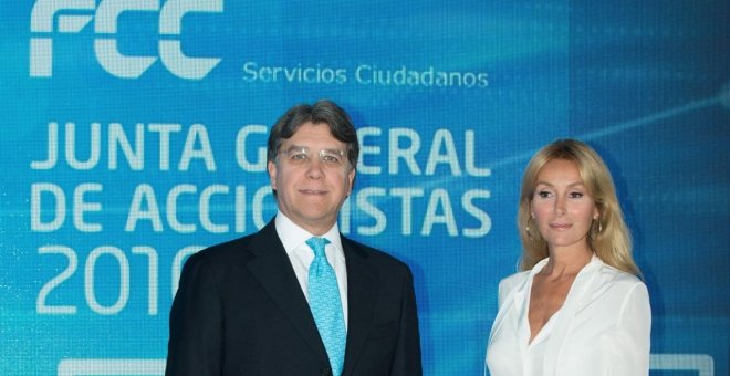 El consejero delegado de FCC, Carlos Jarque, y la presidenta no ejecutiva, Esther Alcocer Koplowitz. E.P.