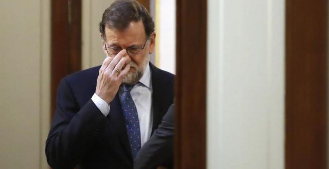 El presidente del Gobierno, Mariano Rajoy, en el Congreso. | JUAN CARLOS HIDALGOS (EFE)