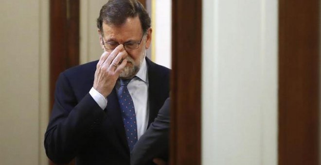 El presidente del Gobierno, Mariano Rajoy, en el Congreso. | JUAN CARLOS HIDALGOS (EFE)