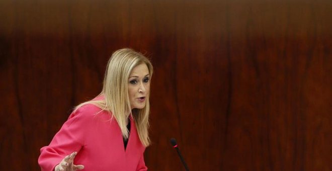 Cifuentes, en la Asamblea de Madrid este jueves. EFE/Mariscal