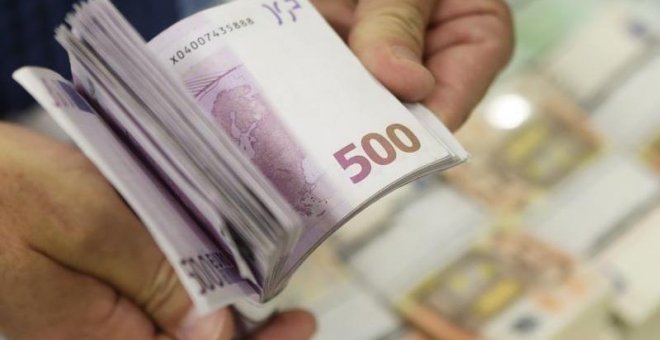 El 82,3% del dinero que oficialmente circula entre particulares en España lo hace en billetes de 500 euros.