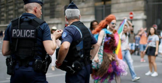 La seguridad en París, ciudad que en los últimos ha sufrido varios atentados, fue férrea.| GONZALO FUENTES (EFE)