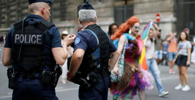 La seguridad en París, ciudad que en los últimos ha sufrido varios atentados, fue férrea.| GONZALO FUENTES (EFE)