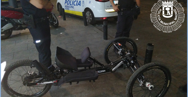 Imagen de la bicicleta robada una vez ha sido recuperada. POLICÍA NACIONAL