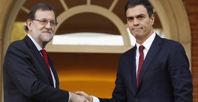 Mariano Rajoy y Pedro Sánchez en La Moncloa /EUROPA PRESS