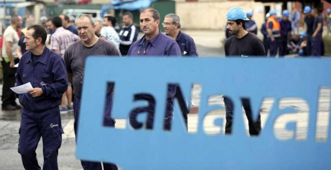 Trabajadores del astillero La Naval, de Sestao. EFE