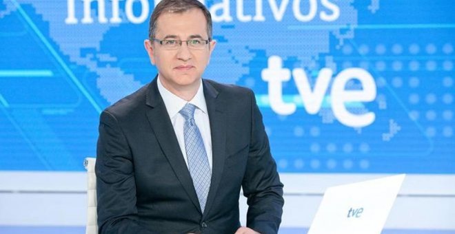 Pedro Carreño durante el 'Telediario' de TVE. RTVE