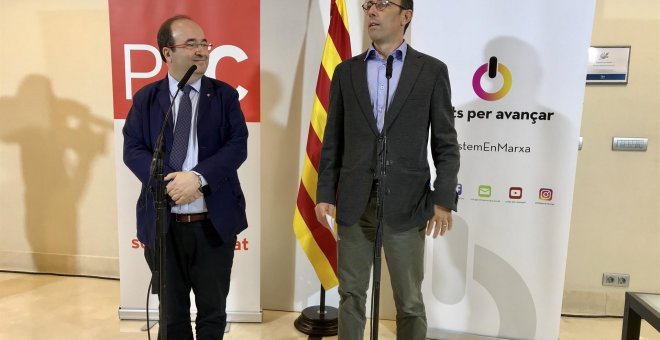 Miquel Iceta (PSC) y Oriol Molins (Units per Avançar). E.P.