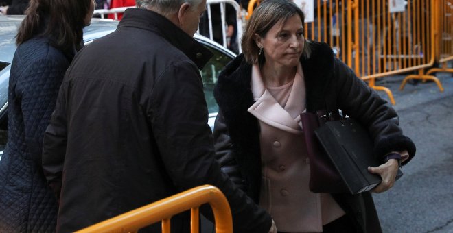 La presidenta del Parlament, Carme Forcadell, a su llegada este jueves al Trribunal Suprmeo. - REUTERS