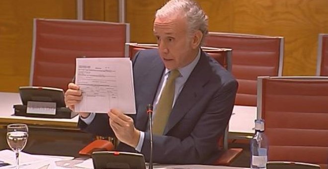 Eduardo Inda a su paso por la Comisión de Investigación sobre la financiación de partidos políticos del Senado.