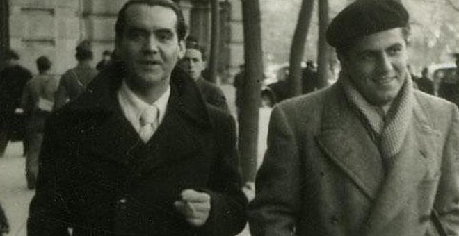 Federico García Lorca y Rafael Rodríguez Rapún.