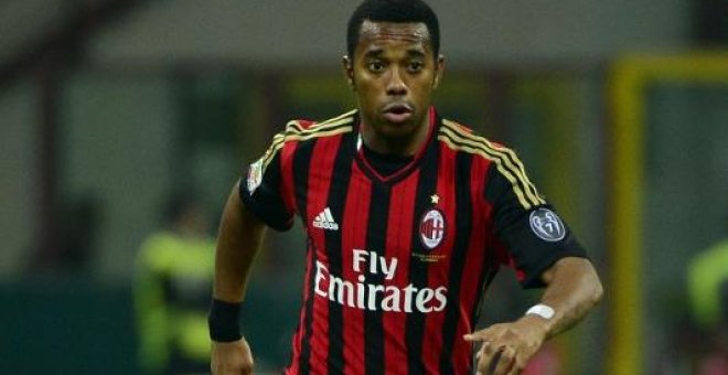 El futoblista Robinho durante un partido con el Milan. - AFP