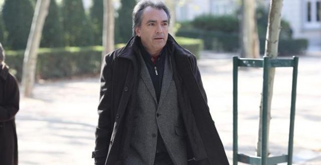 Santiago Espot, a su llegada a la Audiencia Nacional, por el juicio por la pitada en la final de la Copa del Rey de 2015. E.P.