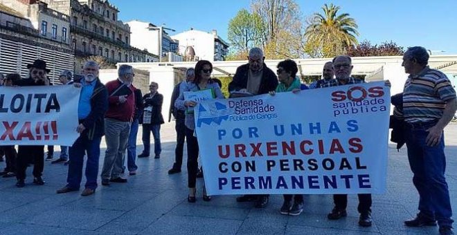 Protesta contra los recortes en Sanidad impulsados por la Xunta de Galicia.