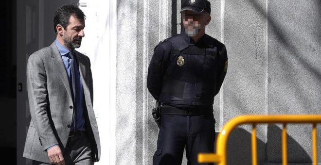 El jefe de los Mossos d'Esquadra, Ferran López, a su salida del Tribunal Supremo donde testificó ante el juez Pablo Llarena que investiga el proceso independentista. Ferran López explicó en noviembre ante la Audiencia Nacional que estuvo en el CECOR (cent