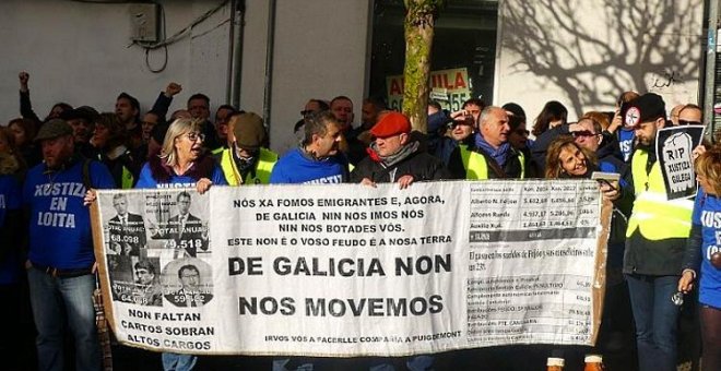 Manifestación de los funcionarios de los juzgados gallegos.