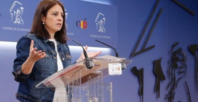 La portavoz del Grupo Socialista en el Congreso, Adriana Lastra. / Europa Press