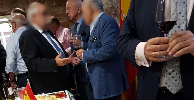 El expolicía Antonio González Pacheco, en una comisaría madrileña, en la celebración de la fiesta del patrón de la Policía.