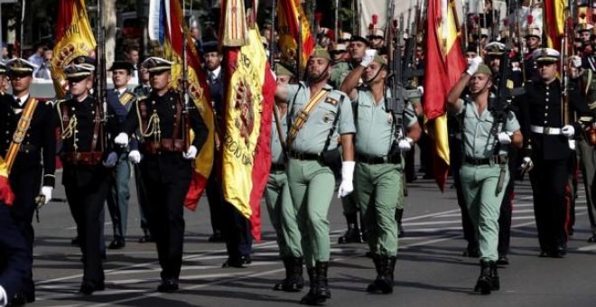 Desfile del Día de la Fiesta Nacional del 12 de octubre de 2017, presidido por los reyes. EFE/Zipi