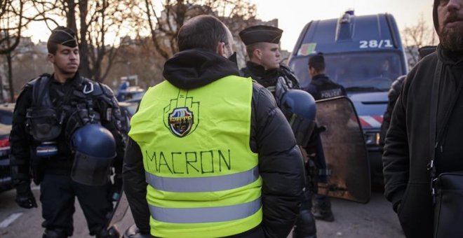 Una de las zonas de la protesta en Francia. EFE/EPA/CHRISTOPHE PETIT TESSON