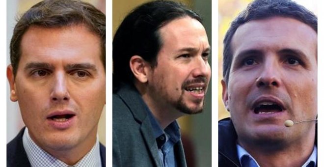 Rivera, Iglesias y Casado han mostrado posiciones diversas sobre el acuerdo alcanzado.