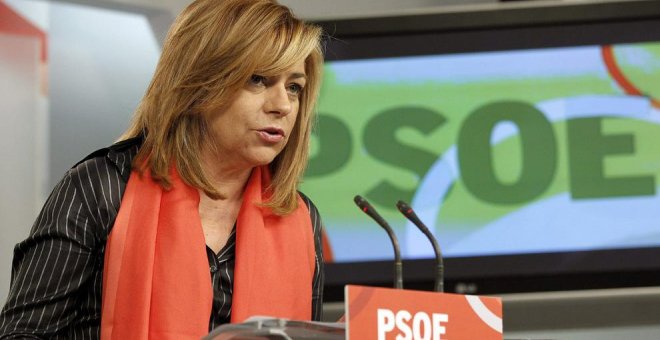 Imagen de archivo de Elena Valenciano, en una rueda de prensa en la sede del PSOE. EFE