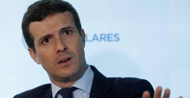 Pablo Casado, en una entrevista con Efe, afirma que no cree que deba pedir disculpas por los casos de corrupción en el PP | EFE/Ballesteros