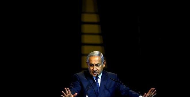 Benjamin Netanyahu, en una reunión con los medios cristianos de Israel. / Reuters