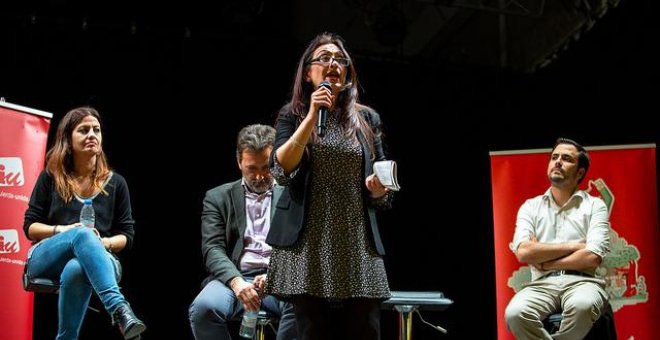 La candidata a la Comunidad de Madrid, Sol Sánchez, durante un acto de IU / IU