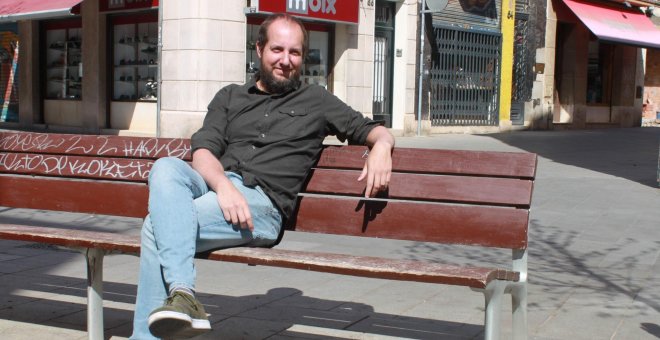 El periodista Jordi de Miguel, autor de la adaptación al cómic de 'Homenaje a Cataluña'