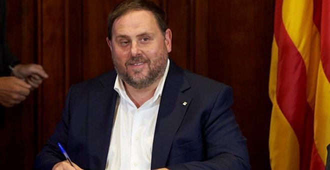 El líder y candidato de ERC, Oriol Junqueras, en una imagen de archivo. EFE