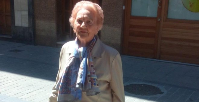 Carmen García, de 90 años, hija de un fusilado de la Guerra civil. Fotografía facilitada por la familia.