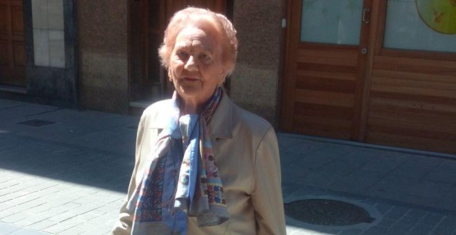 Carmen García, de 90 años, hija de un fusilado de la Guerra civil. Fotografía facilitada por la familia.