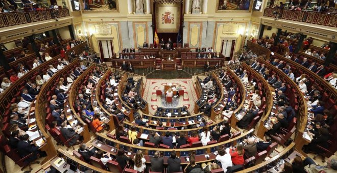 Vista general del hemiciclo durante la sesión constitutiva del Congreso de la XIII Legislatura. EFE/Javier Lizón