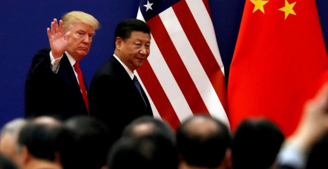 El presidente de EEUU, Donald Trump, y su homólogo Xi Jinping en un encuentro en Pekín | Reuters