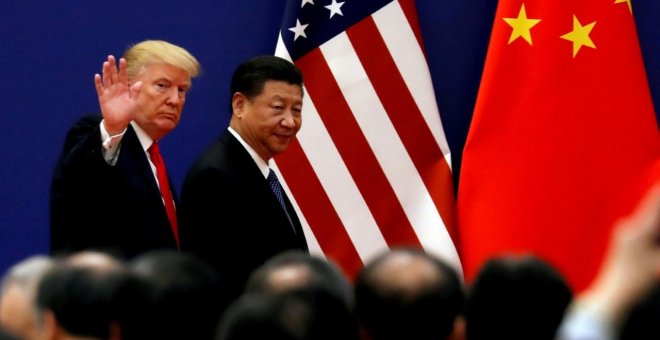 El presidente de EEUU, Donald Trump, y su homólogo Xi Jinping en un encuentro en Pekín | Reuters