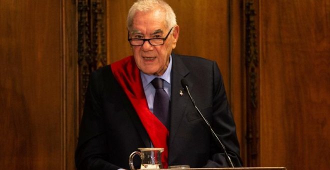 15/06/2019.- Ernest Maragall durante la sesión constitutiva del Ayuntamiento de Barcelona el pasado sábado. EFE/ Quique García