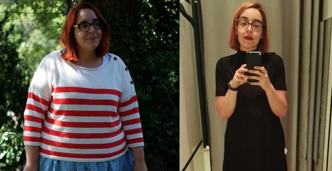 Entre estas dos fotografías de Mai Oltra median 51 kilos y un proceso de empoderamiento tan importante como su pérdida de peso.