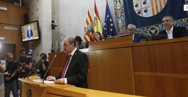 Javier Lambán ha pronunciado este martes su discurso de investidura en las Cortes de Aragón. Cortes de Aragón