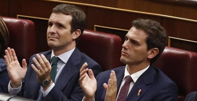 Pablo Casado y Albert Rivera en el Congreso de los DiputadosEDUARDO PARRA / EUROPA PRESS