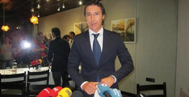 Pablo Ruiz Palacios, en la rueda de prensa, horas después de comunicarse su cese.- EUROPA PRESS