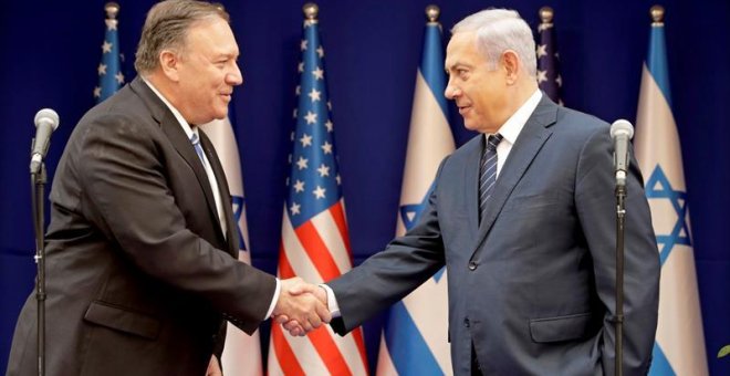 Benjamin Netanyahu durante la visita del secretario de Estado de EEUU, Mike Pompeo, hace unos días. /EFE