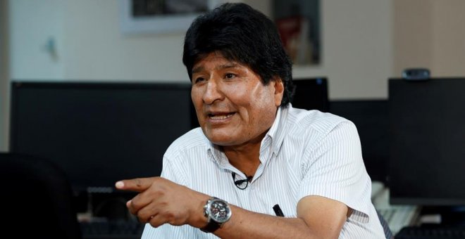 17/11/2019.- El expresidente de Bolivia Evo Morales este domingo 17 de noviembre de 2019 durante una entrevista con Efe en Ciudad de México (México). Morales tiene "mucho miedo" a que estalle en Bolivia una guerra civil por lo que hizo un llamamiento este