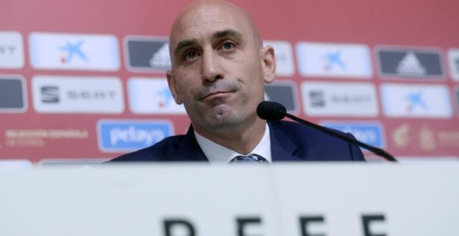 Luis Rubiales, presidente de la Federación Española de Fútbol. (RODRIGO JIMÉNEZ | EFE)