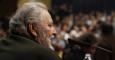 Julio Anguita habla a un abarrotado auditorio Marcelino Camacho esta jueves en Madrid en el acto de apoyo del Frente Cívicon a las Marchas del 22-M