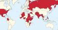 Mapa con las guerras del mundo, del  Programa de Datos sobre Conflictos de la Universidad de Uppsala.