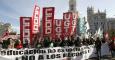En la imagen, manifestación a favor de la escuela pública, en Madrid.-