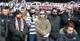 'Alfon', con Bukaneros, en la rueda de prensa en el estadio del Rayo Vallecano.
