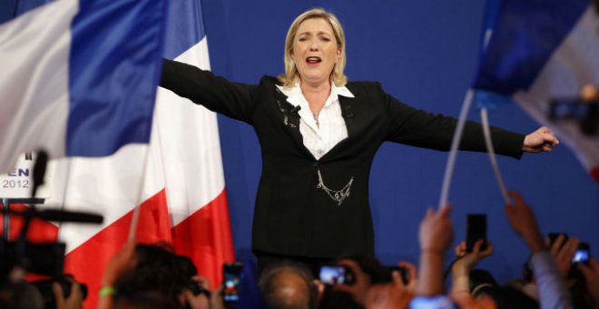 La ultraderechista Marine Le Pen durante la campaña electoral en mayo de 2012